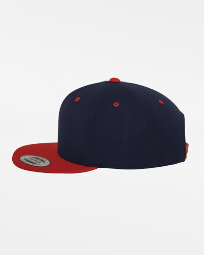 Yupoong Snapback Cap 2-Tone, navy blau-rot-DIAMOND PRIDE