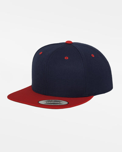 Yupoong Snapback Cap 2-Tone, navy blau-rot-DIAMOND PRIDE