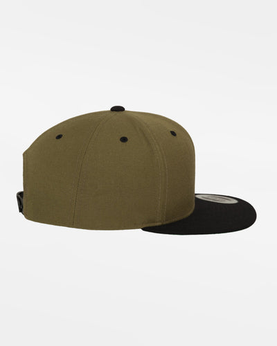 Yupoong Snapback Cap 2-Tone, olivgrün-schwarz-DIAMOND PRIDE