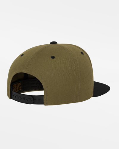 Yupoong Snapback Cap 2-Tone, olivgrün-schwarz-DIAMOND PRIDE