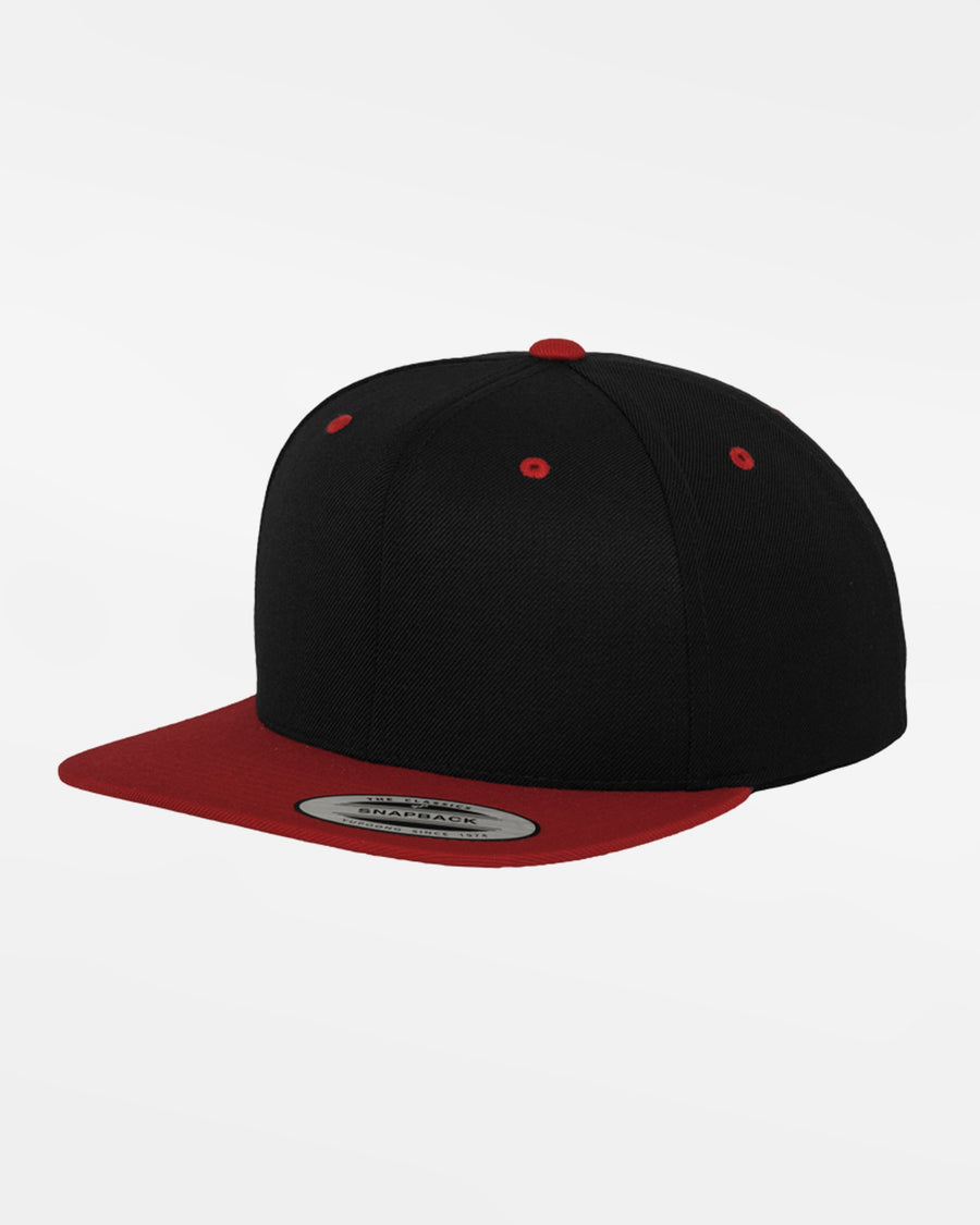 Yupoong Snapback Cap 2-Tone, schwarz-rot-DIAMOND PRIDE