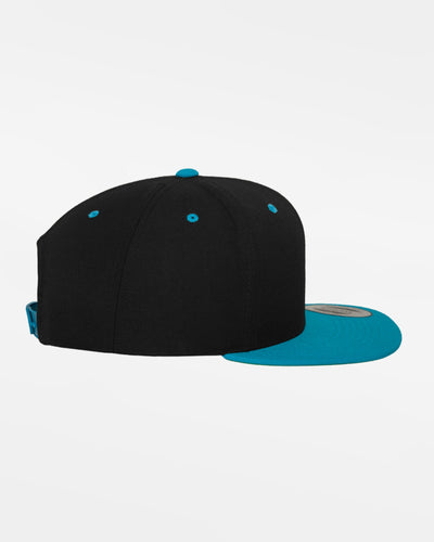 Yupoong Snapback Cap 2-Tone, schwarz-teal blau-DIAMOND PRIDE