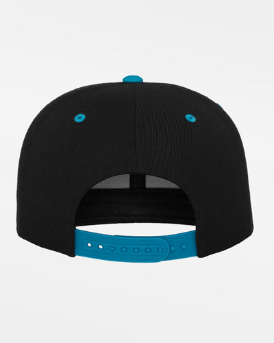 Yupoong Snapback Cap 2-Tone, schwarz-teal blau-DIAMOND PRIDE