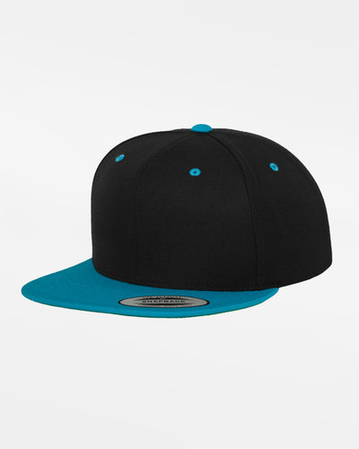 Yupoong Snapback Cap 2-Tone, schwarz-teal blau-DIAMOND PRIDE