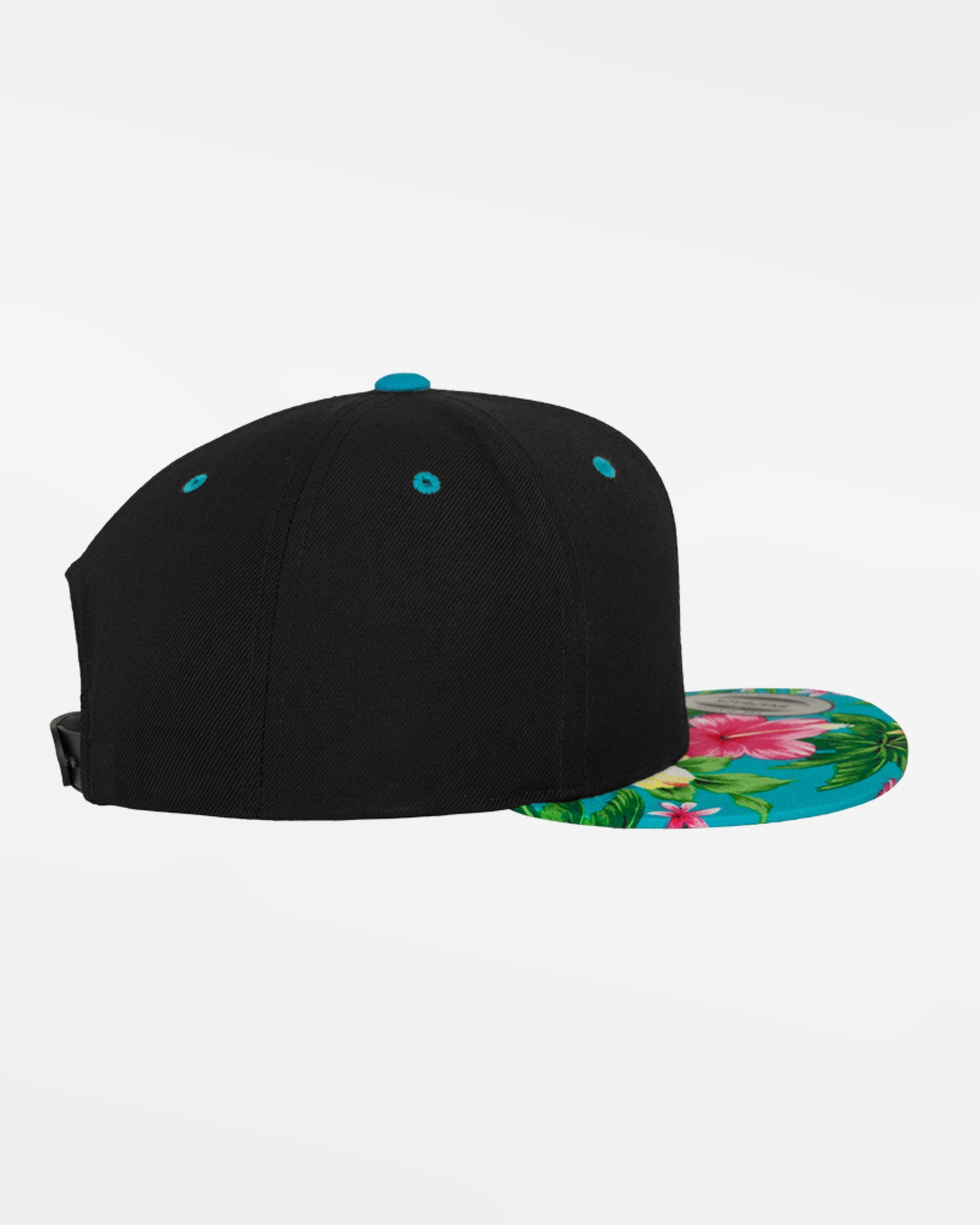 Yupoong Snapback Cap Hawaiian, schwarz - teal blau-DIAMOND PRIDE
