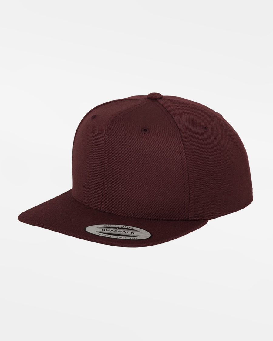 Yupoong Snapback Cap, maroon rot-DIAMOND PRIDE