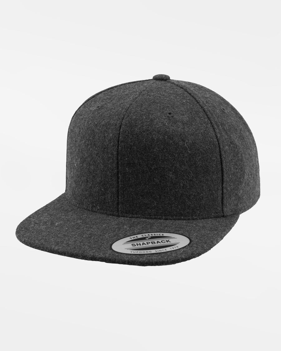 Yupoong Snapback Cap, Melton Wool, heather dunkelgrau-DIAMOND PRIDE