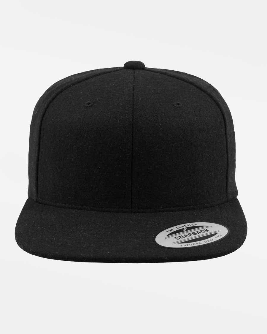 Yupoong Snapback Cap, Melton Wool, schwarz-DIAMOND PRIDE