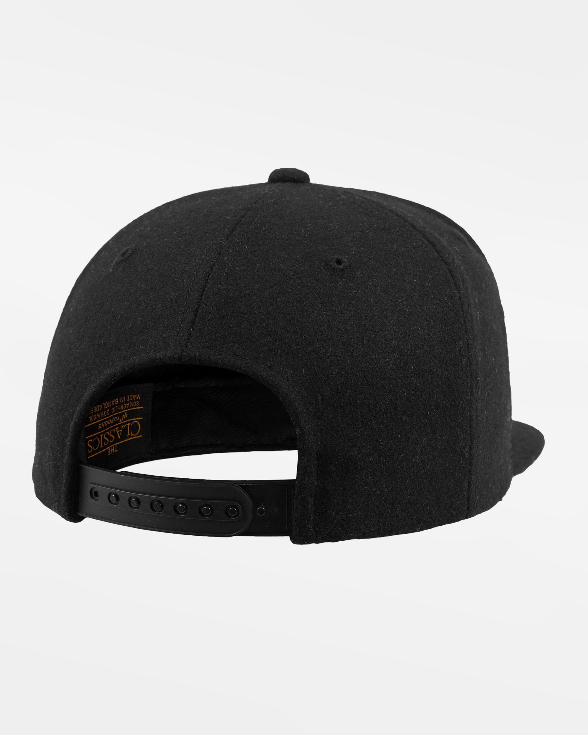 Yupoong Snapback Cap, Melton Wool, schwarz-DIAMOND PRIDE