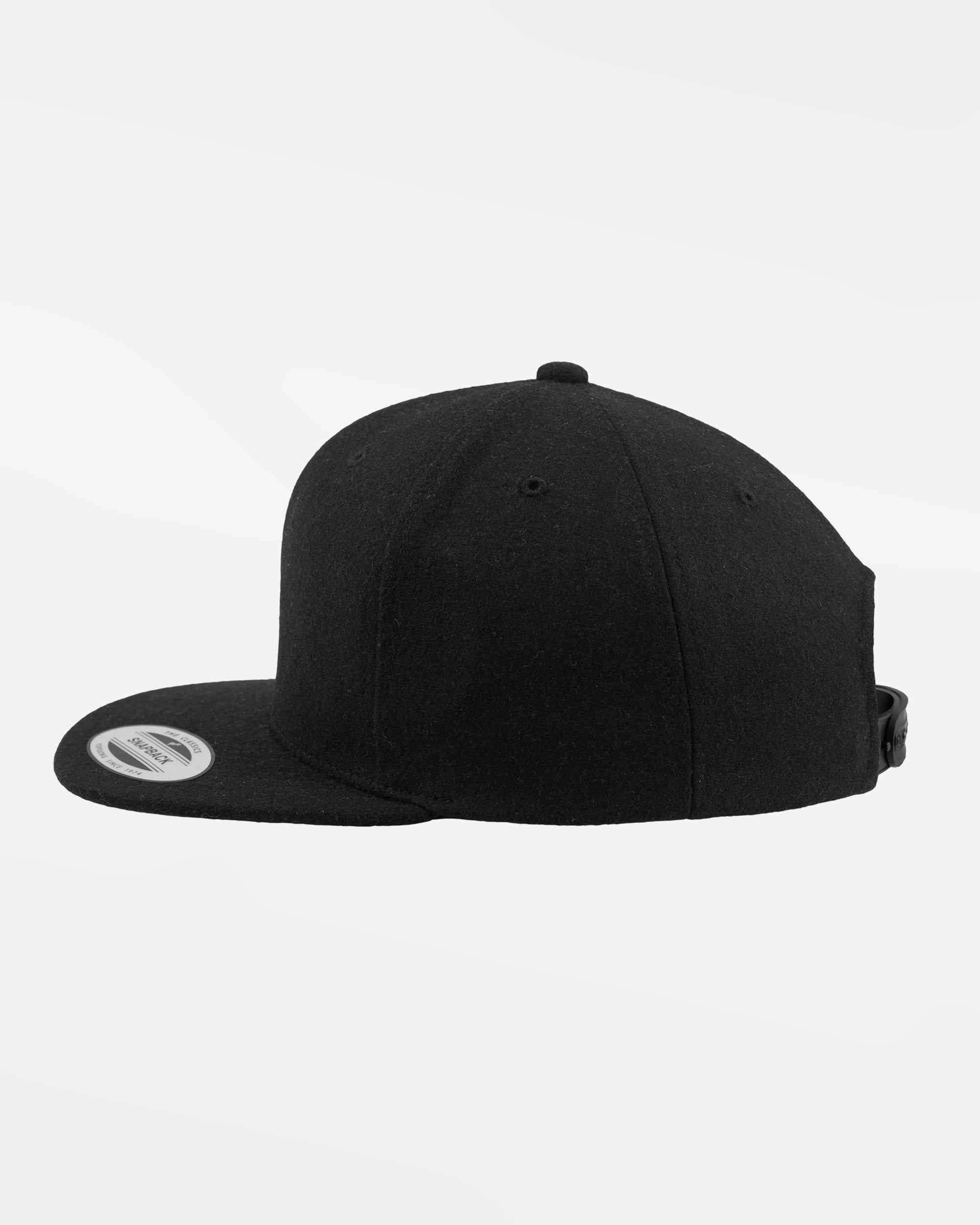 Yupoong Snapback Cap, Melton Wool, schwarz-DIAMOND PRIDE