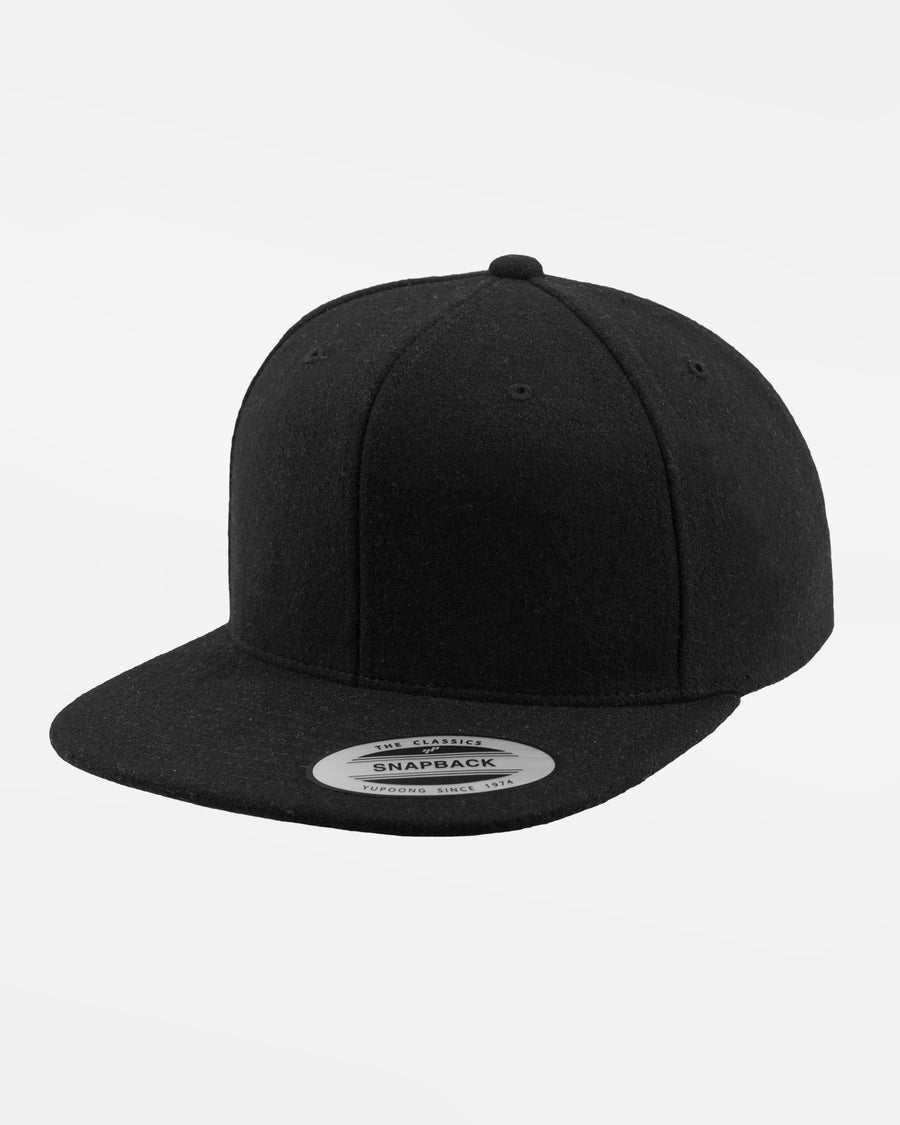 Yupoong Snapback Cap, Melton Wool, schwarz-DIAMOND PRIDE